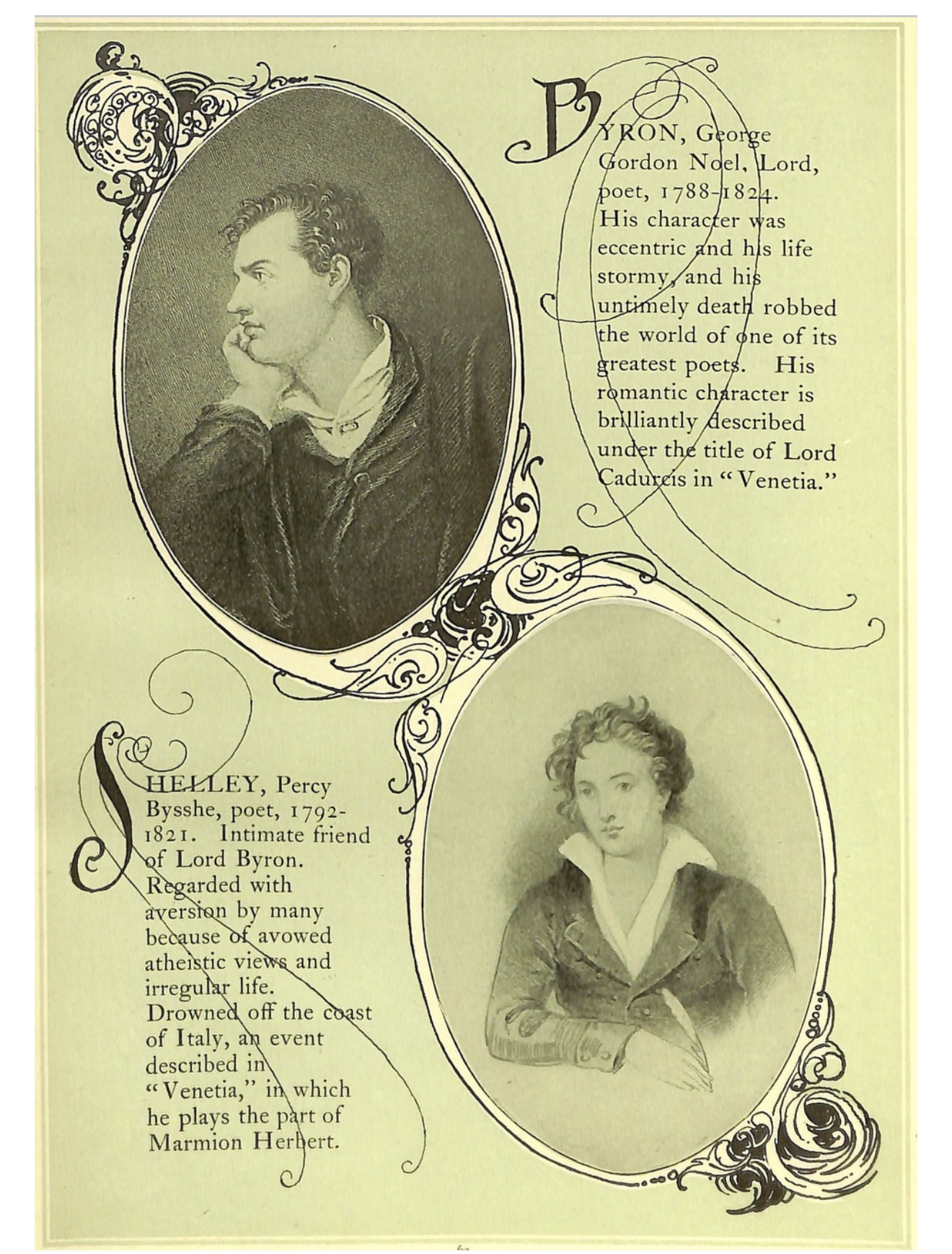 An aside: Byron and Shelley’s influence on Wilson and Gladstone